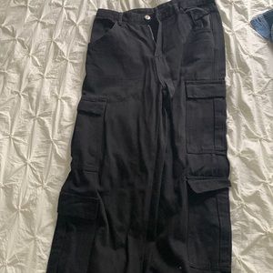 black cargo pants